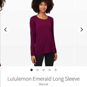 Lululemon Emerald Long Sleeve Marvel NWOT